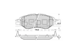 ������� ��������� �������� �������� �������� ��� Subaru Legasy IV, Outback (BM, BR), Tribeca (B9) AN-703WK Akebono AN-703WK AN-703WK AN703WK ����