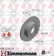 ���� ��������� ! ����. 253x10/51-5x112 Audi A3, Skoda Octavia, VW Golf 1.4-2.0i/TDi 03 Zimmermann 600.3234.20 600323420 ����