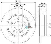 ���� ��������� Mercedes W204 180-200 07- ������ D 278��. Japanparts DP0508 DP0508 ����