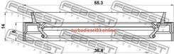 ������� ������� 38.4x55.3x8x14, ����/��� Febest 95JES40550814C 95JES40550814C ����