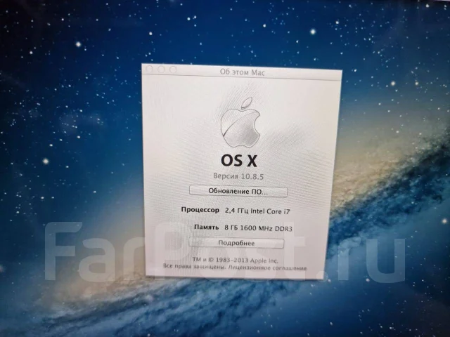 Apple MacBook Pro 15. 15.4", 2,4����, ��� 8 ��, ���� 256���, WiFi: 1, Bluetooth: 1, ����������� �� 4��. ����