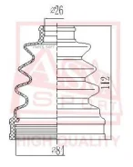 ������� ���� (�������� ��� ������) 26x74x105 ASVA ASBT-107 ASBT107 ����