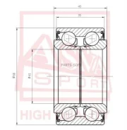 ��������� ��������� �������� (41X68X35X40) ASVA DAC41680035-40 DAC4168003540 ����