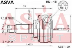 ���� �������� 32x49x26 ASVA HN-18 HN18 ����