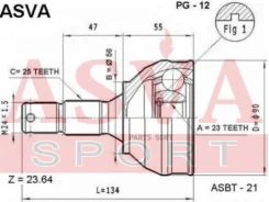 ���� �������� 23x56x25 ASVA PG-12 PG12 ����