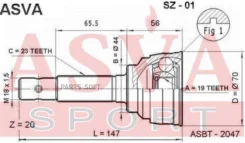 ���� �������� 19x44x23 ASVA SZ-01 SZ01 ����