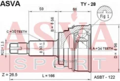 ���� �������� 34x56x30 ASVA TY-28 TY28 ����