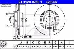   ! 300x28 Hyundai ix35/Sonata/Tucson, KIA Sportage 2.0-3.3 04 ATE 24012802561 24.0128-0256.1 24012802561 