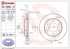 ���� ��������� ��������! Mitsubishi L200 2.5Di-D 06 Brembo 09A86810 09. A868.10 09A86810 ����