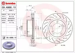 ���� ��������� ��������! ��������������� Toyota Land Cruiser 200 4.7/4.5D 08 Brembo 09A9661X 09. A966.1X 09A9661X ����