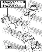 ����� �������� ������ Febest 0124ZZE150RH 0124ZZE150RH ����