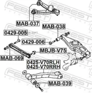 ���� ������ ���������� ������ Febest 0425V70RRH 0425V70RRH ����