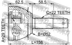 ���� �������� 29X52X22 Febest 1110006 1110006 ����
