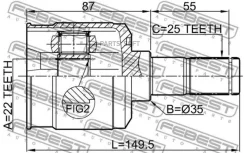 ���� ���������� 22x35x25 | ��� ����/��� | Febest 2211SORR 2211SORR ����