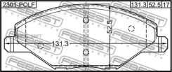 ������� ��������� �������� �������� (� �������, � ��������� ������) Febest 2301POLF 2301POLF ����