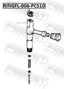 ������ �������������� �������� ������� ������� PCS 10 Febest Ringfl006PCS10 RINGFL006PCS10 ����