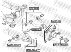 ����������� ���� ���� ������ AUDI A6 (4B/C5) 1997-2005 VWAB-038 Febest VWAB-038 VWAB038 ����