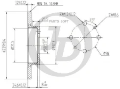 ���� ��������� �������� DF1748 (239x12) 4 ��� JUST Drive JBD0002 JBD0002 ����
