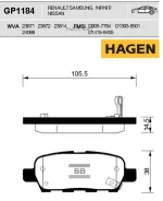 ������� �������� ������! Hagen Nissan X-Trail 2.0/2.5/2.2CDi 01 Sangsin Brake GP1184 GP1184 ����