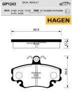 ������� �������� ��������! Hagen Renault Megane 1.4/2.0/1.9D 96/Logan 07 Sangsin Brake GP1243 GP1243 ����