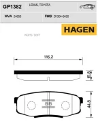 ������� ���������, ������ Hagen Sangsin Brake GP1382 GP1382 ����