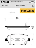 ������� �������� ��������! Hagen Nissan Micra/Note, Renault Clio/Modus 1.0-1.6 03 Sangsin Brake GP1564 GP1564 ����