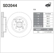���� ���������, �������� Sangsin Brake SD2044 SD2044 ����