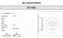 ���� ���������, ������ Sangsin Brake SD1082 SD1082 ����