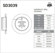 ���� ���������, ������ Sangsin Brake SD3039 SD3039 ����