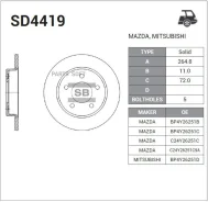 ���� ���������, ������ Sangsin Brake SD4419 SD4419 ����