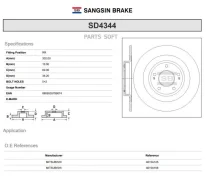 ���� ���������, ������ Sangsin Brake SD4344 SD4344 ����