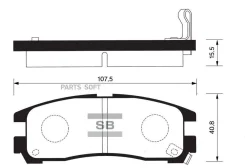 ������� ��������� (�����) Mitsubishi Galant 96-12 / RVR 91-17 Sangsin Brake SP1046R, ������ SP1046R ����