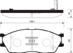 ������� �������� �. Kia Rio SF 1.3/1.5 02-05 Sangsin Brake SP1164 SP1164SNS SP1164 ����