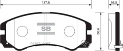 ������� ��������� �������� �������� �����:HI-Q Isuzu Trooper II �������� �������� (UB), OPEL Fronter Sangsin Brake SP1267 SP1267 ����
