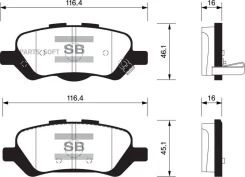������� �������� �. Toyota Venza 09 Sangsin Brake SP1459 SP1459SNS [044660T010] ! SP1459 ����
