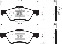 ������� �������� �. Ford Escape, Mazda Tribute 08, Sangsin Brake SP1497 SP1497SNS GDB1752 [8M6Z2001A] ! SP1497 ����