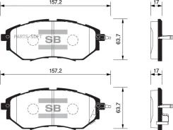 ������� �������� ��������! Subaru Legacy IV 3.0i/Outback 3.0i 03 Sangsin Brake SP1534 SP1534 SP1534 ����