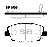 ������� ��������! �������� Honda Civic 1.3/1.4/1.8i/2.2CDTi 06 Sangsin Brake SP1569 SP1569SNS SP1569 ����