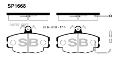 ������� �������� ��������! Renault Megane 1.4-2.0i/1.9TDi 96 Sangsin Brake SP1668 SP1668 SP1668 ����