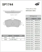 ������� �������� ��������! MB W168 1.4-2.1 97 Sangsin Brake SP1744 SP1744 SP1744 ����