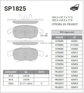 ������� ��������� ��������, �������� Sangsin Brake SP1825 SP1825 ����