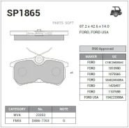 ������� ��������� �������� ������ �����:HI-Q FORD Focus I ����� (DFW) Sangsin Brake SP1865 SP1865 ����