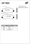 ������� ��������� ��������, �������� Sangsin Brake SP1969 SP1969 ����