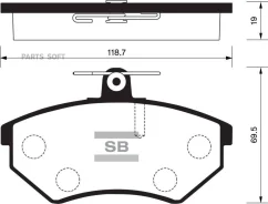 ������� ��������� Volkswagen G3 2.0/1.9D/Passat 2.0 92-97 �������� SP2005 Sangsin Brake SP2005 SP2005 ����
