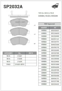 ������� �������� ��������! Honda Civic 1.3i-1.6i 16V 91-01 Sangsin Brake SP2032A SP2032A SP2032A ����