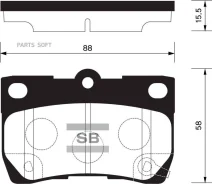 ������� �������� ������! 88.3x15.5x58.2 Lexus GS 450h/460/IS 2.5/2.2D 05 Sangsin Brake SP2083 SP2083 SP2083 ����