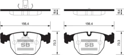 ������� ��������� (�������) BMW 5-Series 95-04 / 7-Series 94-01 Sangsin Brake SP2166, �������� SP2166 ����