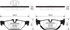 ������� ��������� �������� ������ �����:HI-Q BMW 1 (E81), BMW X1 (E84), BMW 3 (E90) Sangsin Brake SP2158 SP2158 ����