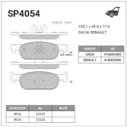 ������� �������� ��������! Renault Clio IV, Dacia Logan II/Sandero II 1.2/1.5dCi 12 Sangsin Brake SP4054 SP4054 SP4054 ����