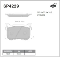 ������� �������� Hyundai Genesis G80 2016- SP4229 Sangsin Brake SP4229 SP4229 ����